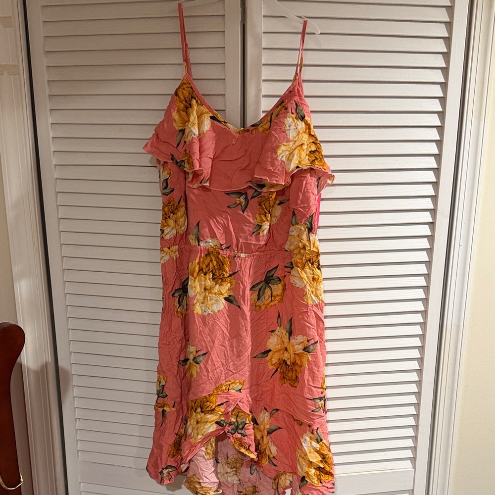 Xhilaration Pink Floral Midi Dress
